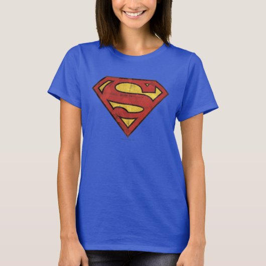 Superman S-Shield | Grunge Logo T-shirt (Voorkant)