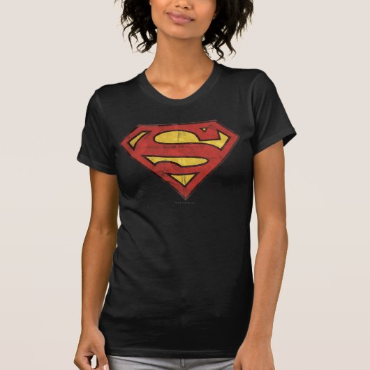 Superman S-Shield | Grunge Logo T-shirt (Voorkant)