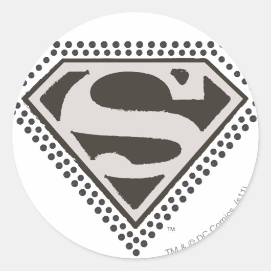 Superman S-Shield | Het is Showtime. Logo Ronde Sticker (Voorkant)