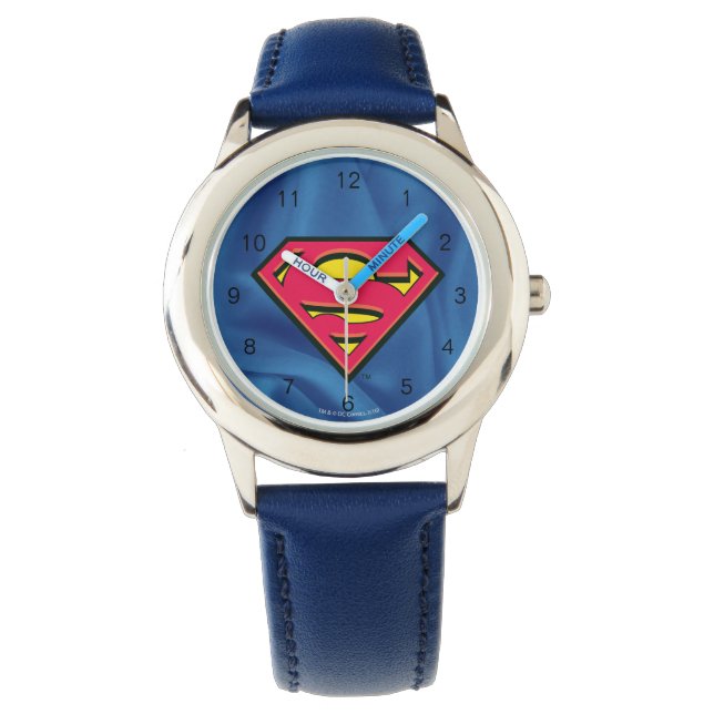 Superman S-Shield | Klassieke Logo Horloge (Voorkant)