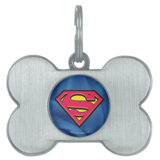 Superman S-Shield | Klassieke Logo Huisdieren Naamplaatje (voorkant)