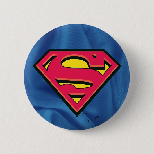 Superman S-Shield | Klassieke Logo Ronde Button 5,7 Cm (Voorkant)