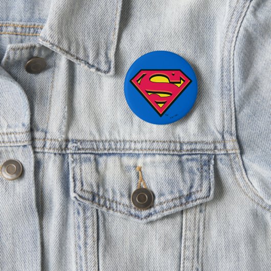 Superman S-Shield | Klassieke Logo Ronde Button 5,7 Cm (In situ)