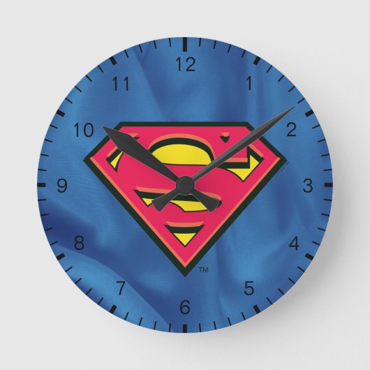 Superman S-Shield | Klassieke Logo Ronde Klok (Voorkant)
