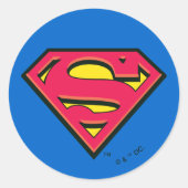 Superman S-Shield | Klassieke Logo Ronde Sticker (Voorkant)