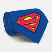 Superman S-Shield | Klassieke Logo Stropdas (Opgerold)