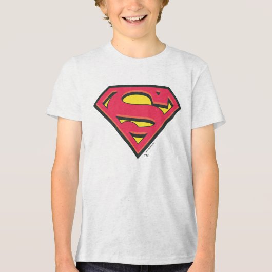 Superman S-Shield | Klassieke Logo Tri-Blend Shirt (Voorkant)