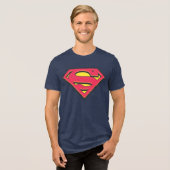 Superman S-Shield | Klassieke Logo Tri-Blend Shirt (Voorkant volledig)
