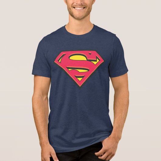 Superman S-Shield | Klassieke Logo Tri-Blend Shirt (Voorkant)