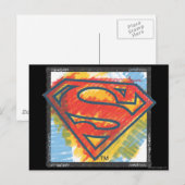 Superman S-Shield | Kleur Logo Briefkaart (Voorkant / Achterkant)