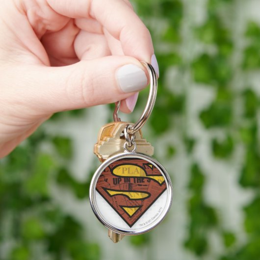 Superman S-Shield | Krantenpapier Logo Sleutelhanger (Hand)