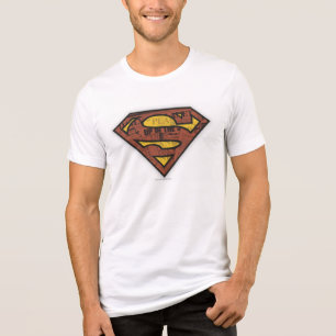 Superman S-Shield   Krantenpapier Logo Tri-Blend Shirt