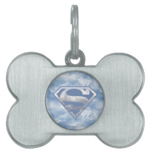 Superman S-Shield   Light Blue City Logo Huisdieren Naamplaatje
