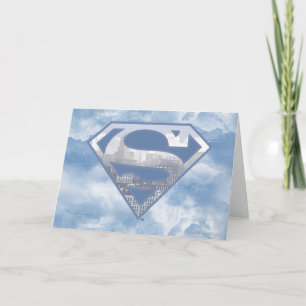 Superman S-Shield   Light Blue City Logo Kaart