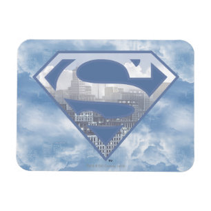 Superman S-Shield  Light Blue City-Logo Magneet