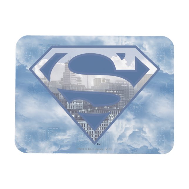 Superman S-Shield | Light Blue City Logo Magneet (Horizontaal)