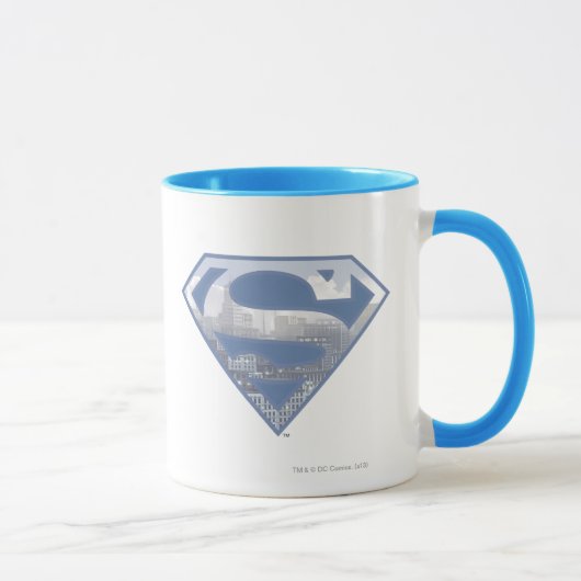 Superman S-Shield | Light Blue City Logo Mok (Rechts)