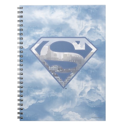 Superman S-Shield | Light Blue City Logo Notitieboek (Voorkant)