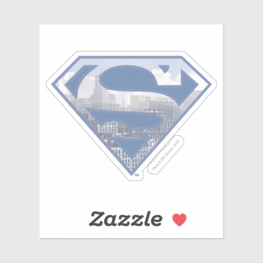 Superman S-Shield | Light Blue City Logo Sticker (Vel)