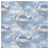 Superman S-Shield | Light Blue City Logo Stof (Close Up)