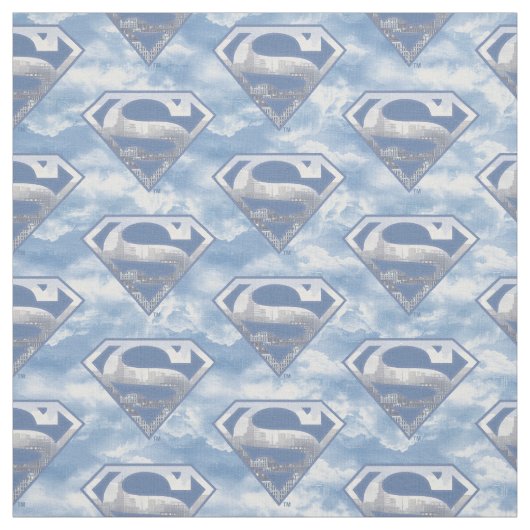 Superman S-Shield | Light Blue City Logo Stof (Swatch)