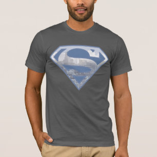 Superman S-Shield Light Blue City Logo T-shirt