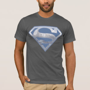 Superman S-Shield   Light Blue City Logo T-shirt