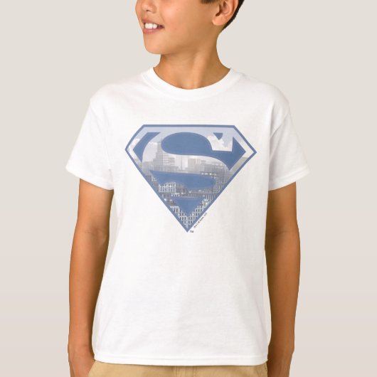Superman S-Shield | Light Blue City Logo T-shirt (Voorkant)