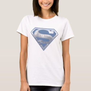 Superman S-Shield   Light Blue City Logo T-shirt