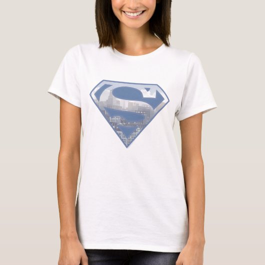 Superman S-Shield | Light Blue City Logo T-shirt (Voorkant)