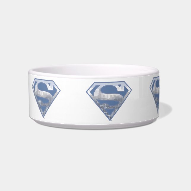 Superman S-Shield | Light Blue City Logo Voerbakje (Links)