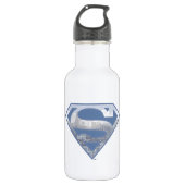 Superman S-Shield | Light Blue City Logo Waterfles (Voorkant)