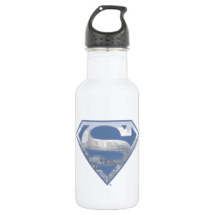 Superman S-Shield   Light Blue City Logo Waterfles