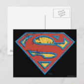 Superman S-Shield | Logo blauwe omtrek Briefkaart (Voorkant / Achterkant)