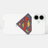 Superman S-Shield | Logo blauwe omtrek Case-Mate iPhone Case (Achterkant (horizontaal))