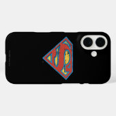 Superman S-Shield | Logo blauwe omtrek Case-Mate iPhone Case (Achterkant (horizontaal))
