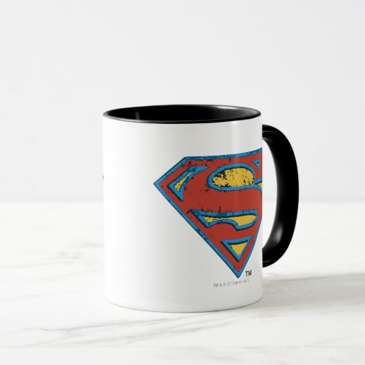 Superman S-Shield | Logo blauwe omtrek Mok (Voorkant rechts)