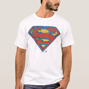 Superman S-Shield   Logo blauwe omtrek T-shirt