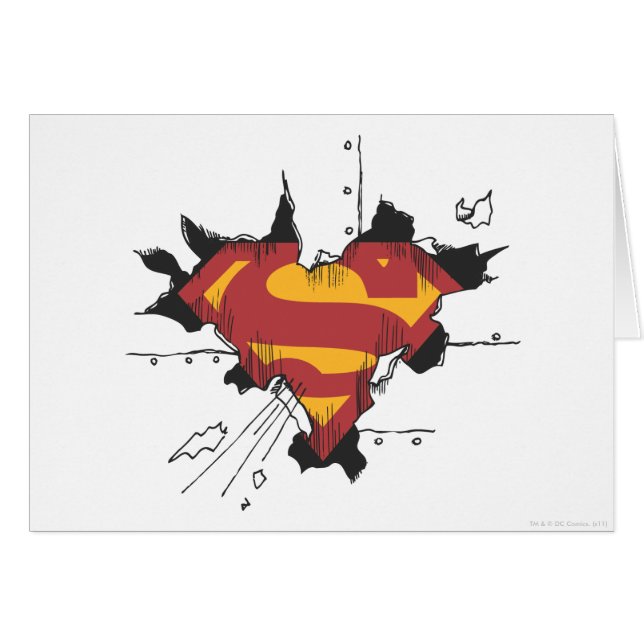 Superman S-Shield | Logo gebroken metaal (Voorkant Horizontaal)