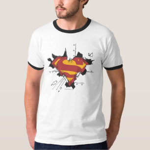 Superman S-Shield   Logo gebroken metaal T-shirt