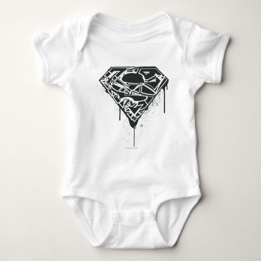 Superman S-Shield | Logo gefragmenteerd platform Romper (Voorkant)
