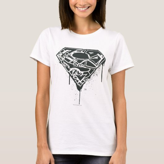Superman S-Shield | Logo gefragmenteerd platform T-shirt (Voorkant)