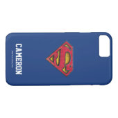 Superman S-Shield | Logo in nood | Naam toevoegen Case-Mate iPhone Case (Achterkant (Horizontaal))