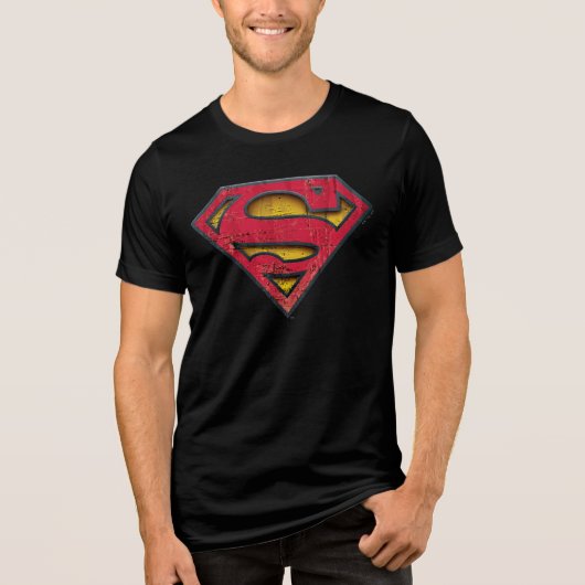 Superman S-Shield | Logo in nood Tri-Blend Shirt (Voorkant)
