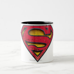 Superman S-Shield   Logo in nood Tweekleurige Koffiemok