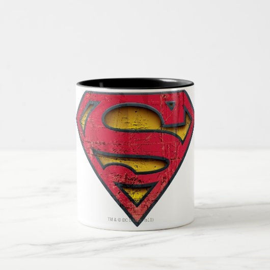 Superman S-Shield | Logo in nood Tweekleurige Koffiemok (Center)