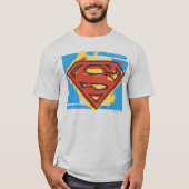 Superman S-Shield | Logo met blauwe achtergrond T-shirt (Voorkant)