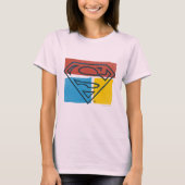 Superman S-Shield | Logo met rood blauw geel blok T-shirt (Voorkant)