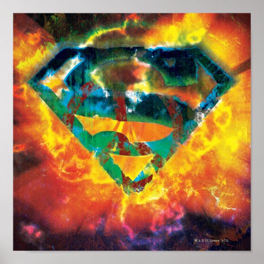 Superman S-Shield | Logo met vredesstempel Poster (Voorkant)