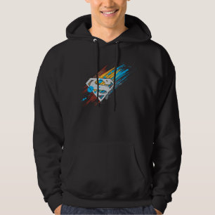 Superman S-Shield   Logo Paint Streaks Hoodie